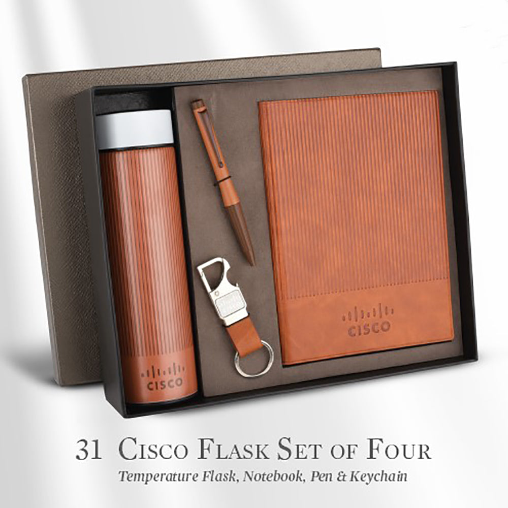 Temperature Flask, Notebook, Pen & Keychain | Employee Joining Kit | Corporate Gifts | Festival Gifting | Ministry of Cakes
