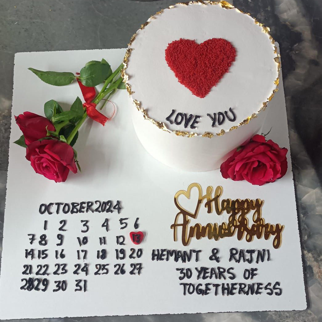 30 Years of Togetherness - Happy Anniversary Cake | Ministry of Cakes