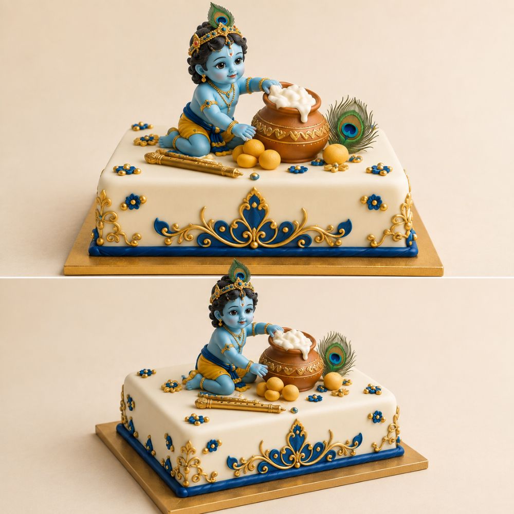 Laddu Gopal Matki Fondant Cake in Delhi NCR