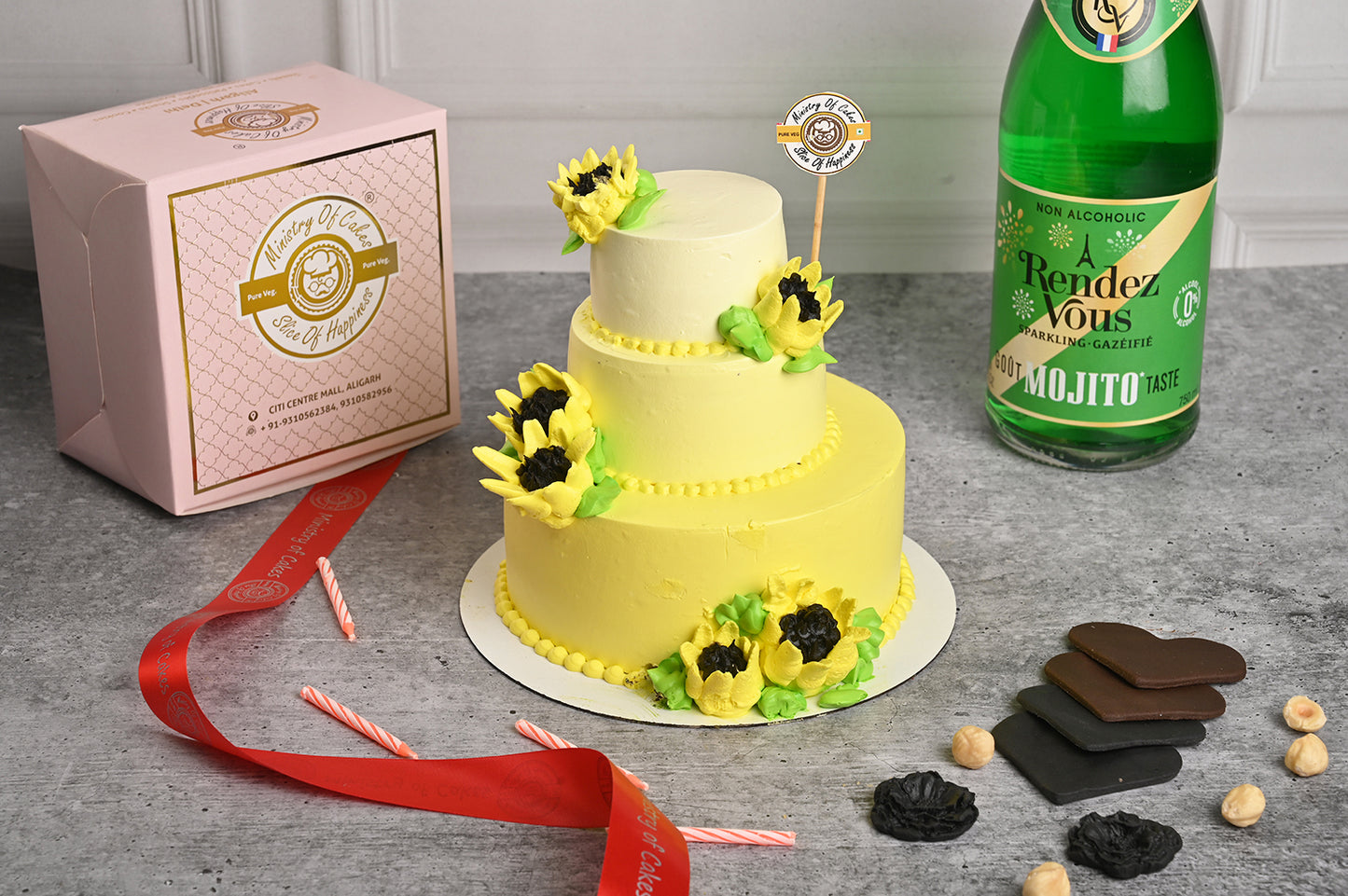 Triple Tier Designer Cake by Ministry of Cakes