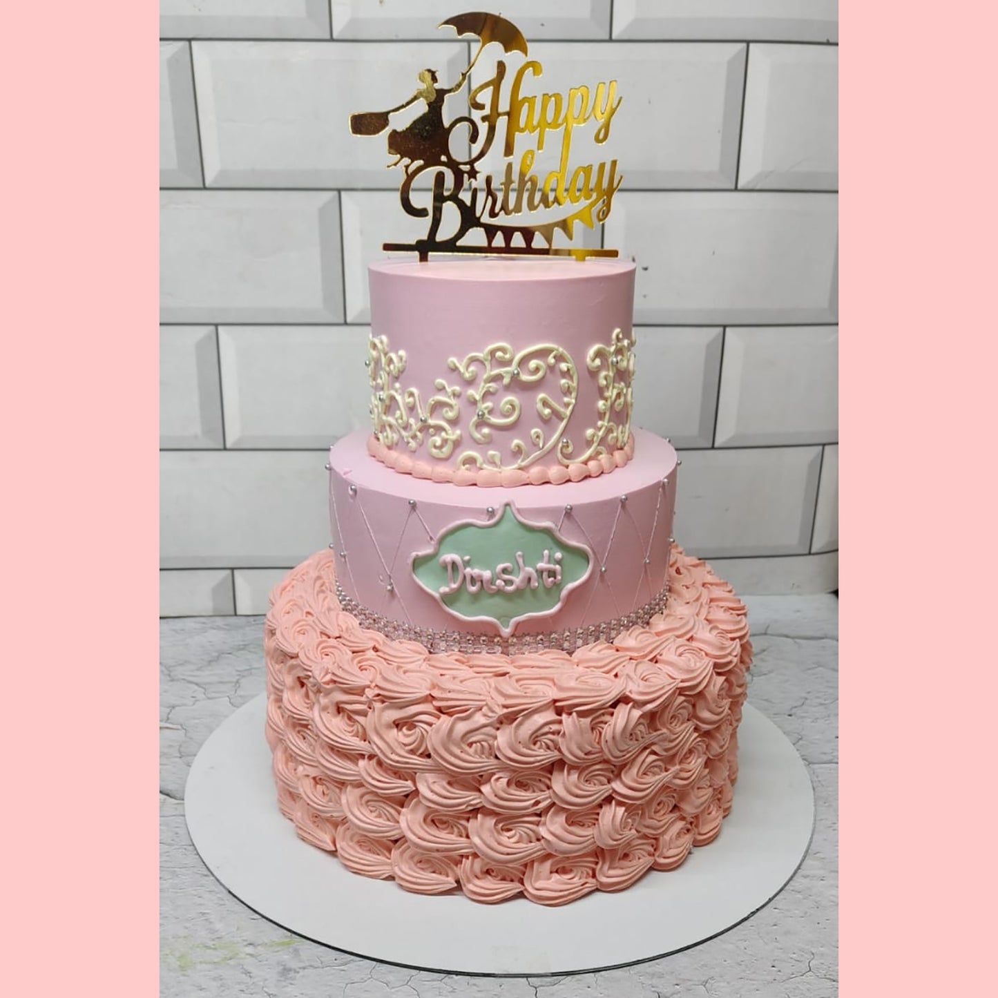 3 Level Designer Cake – Luxury Multi-Tier Celebration Cake | Ministry of Cakes