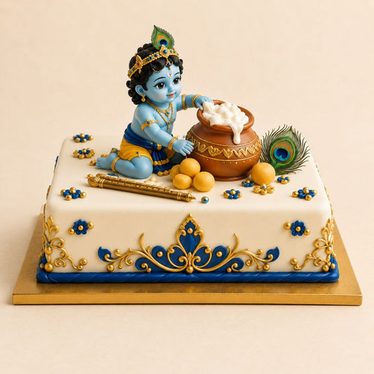 Laddu Gopal Matki Fondant Cake