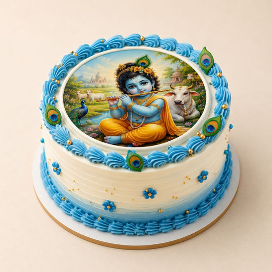 Little Krishna Photo Topper Cake | Ministry of Cakes