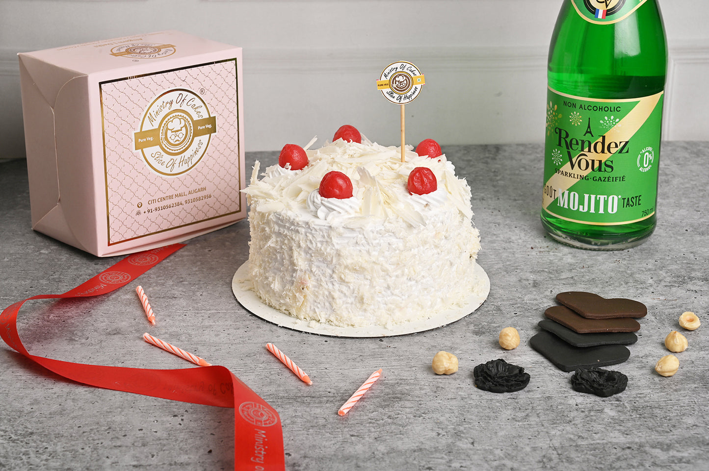 White Forest Cake by Ministry of Cakes