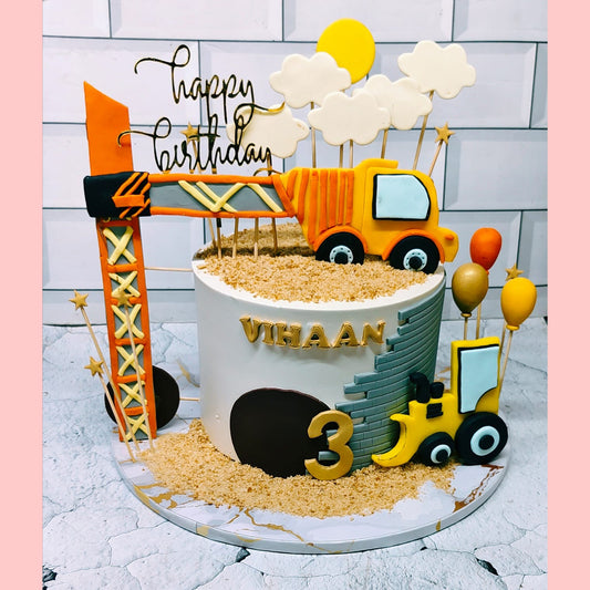 Construction Themed Designer Cake – Builder Birthday Cake | Ministry of Cakes