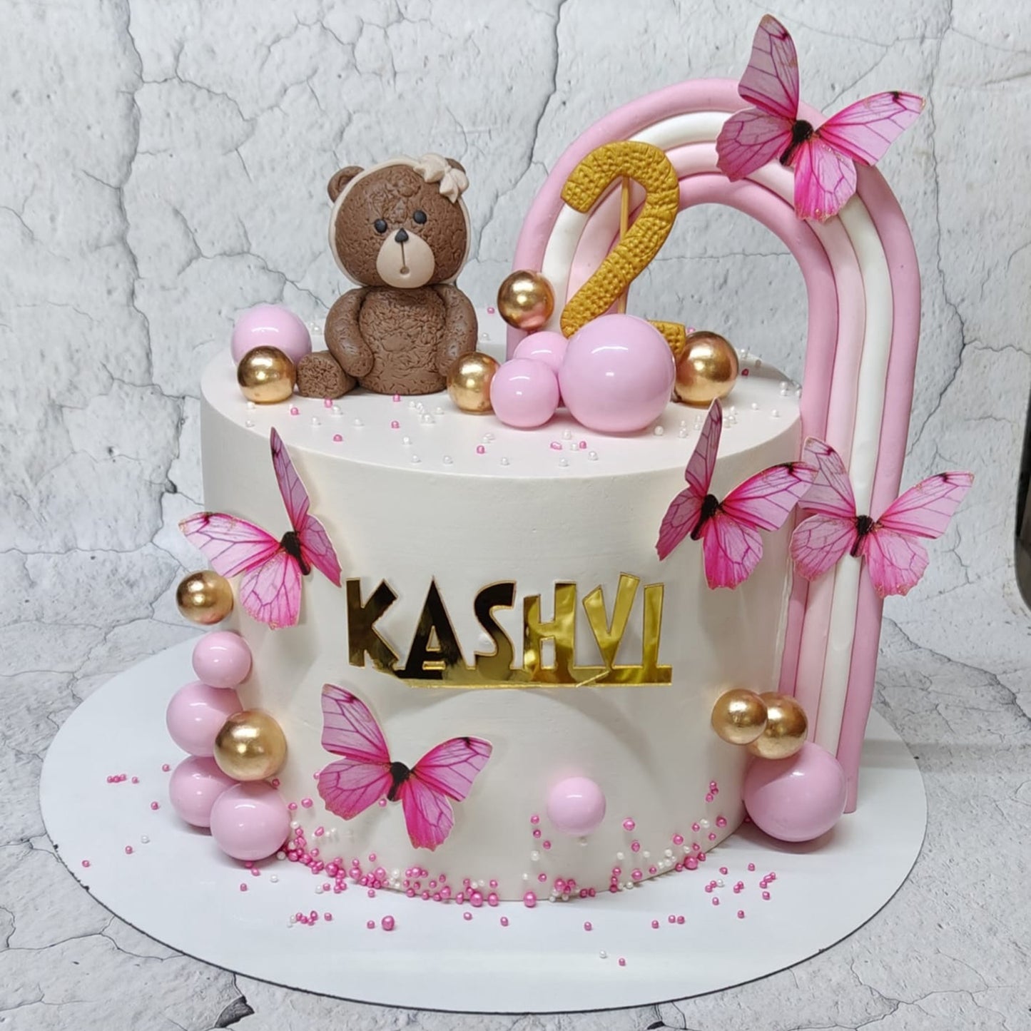 Teddy Girlish Themed Designer Cake – Cute Celebration Cake | Ministry of Cakes