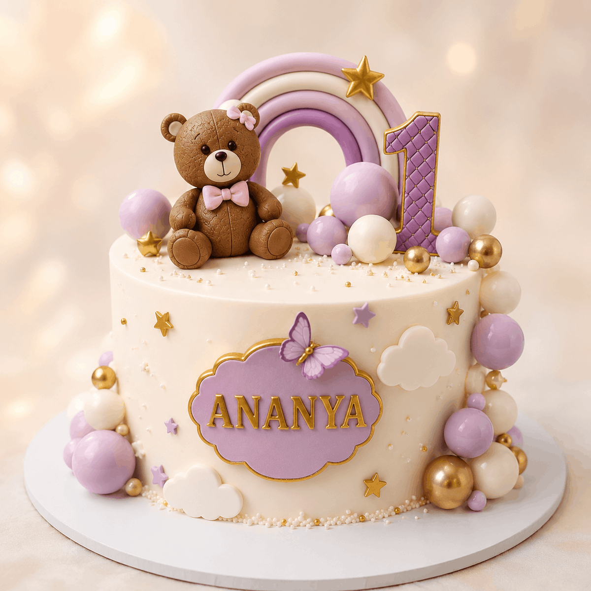 teddy bear cake for girl