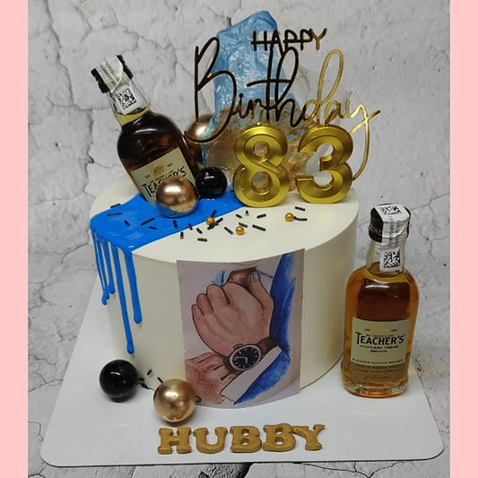 Whisky Themed Designer Cake – Premium Celebration Cake | Ministry of Cakes